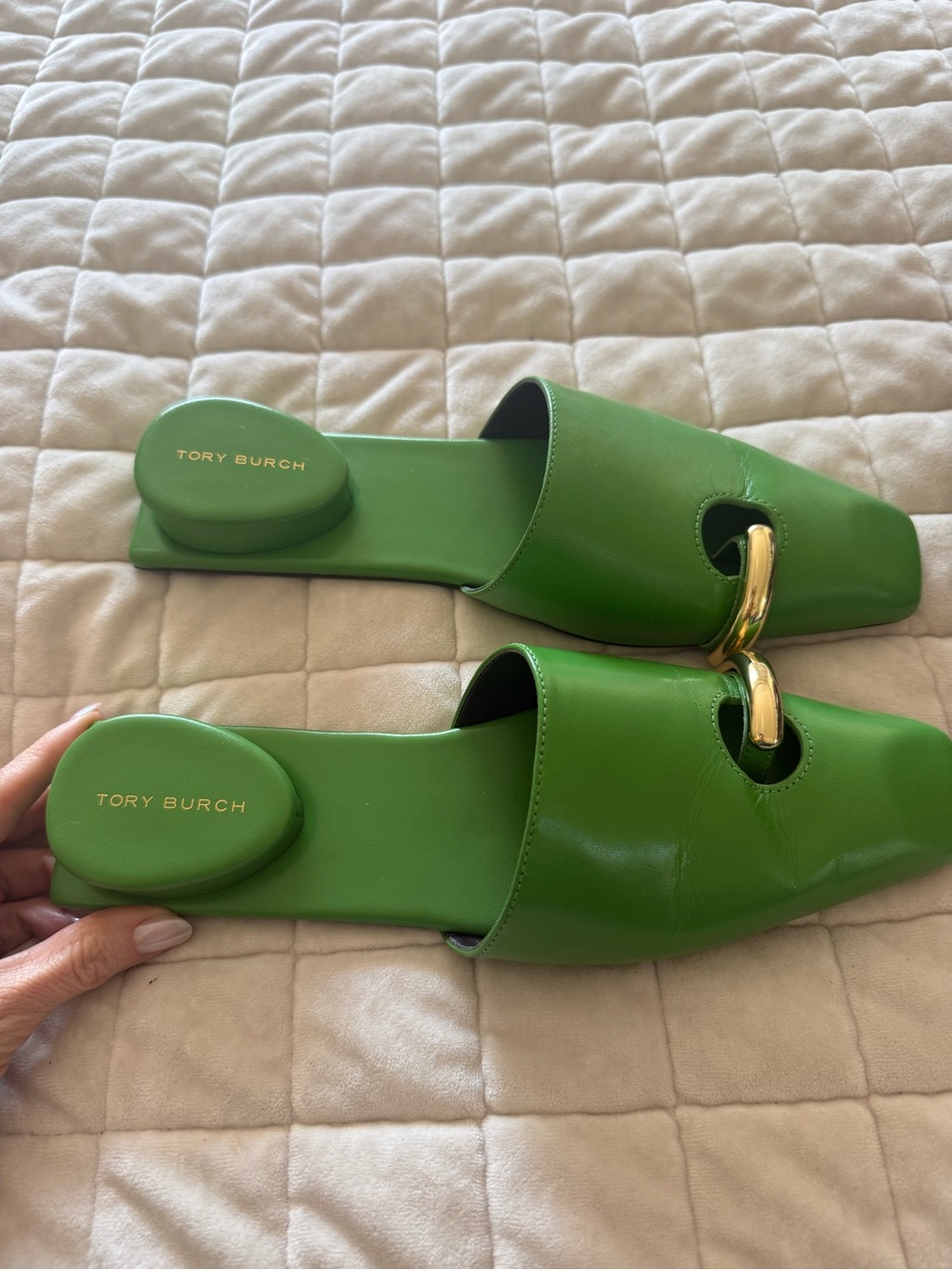 Tory Burch Pierced Toe Mules 6.5 slides - Picture 3 of 6